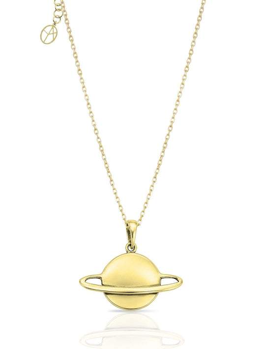 Saturn-Halskette aus 925 Silber – Oya Silver
