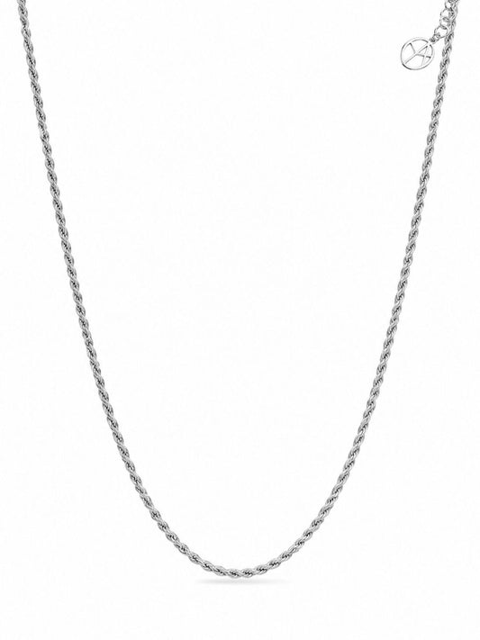 Corda-Seilkette aus Silber mit Rhodiumbeschichtung aus 925er Sterlingsilber – Oya Silver