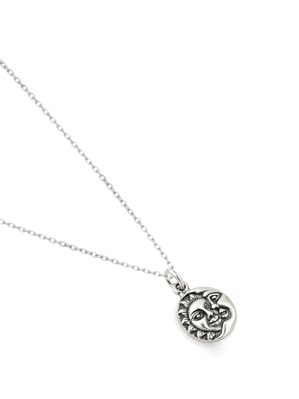 Sonne-und-Mond-Halskette aus 925 Silber – Oya Silver – Ansicht 2