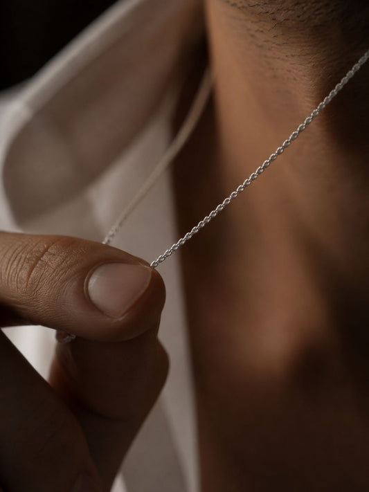Corda-Seilkette aus Silber mit Rhodiumbeschichtung aus 925er Sterlingsilber – Oya Silver – Ansicht 2