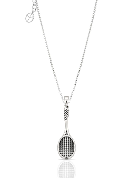 Tennisschläger-Halskette aus 925 Silber – Oya Silver