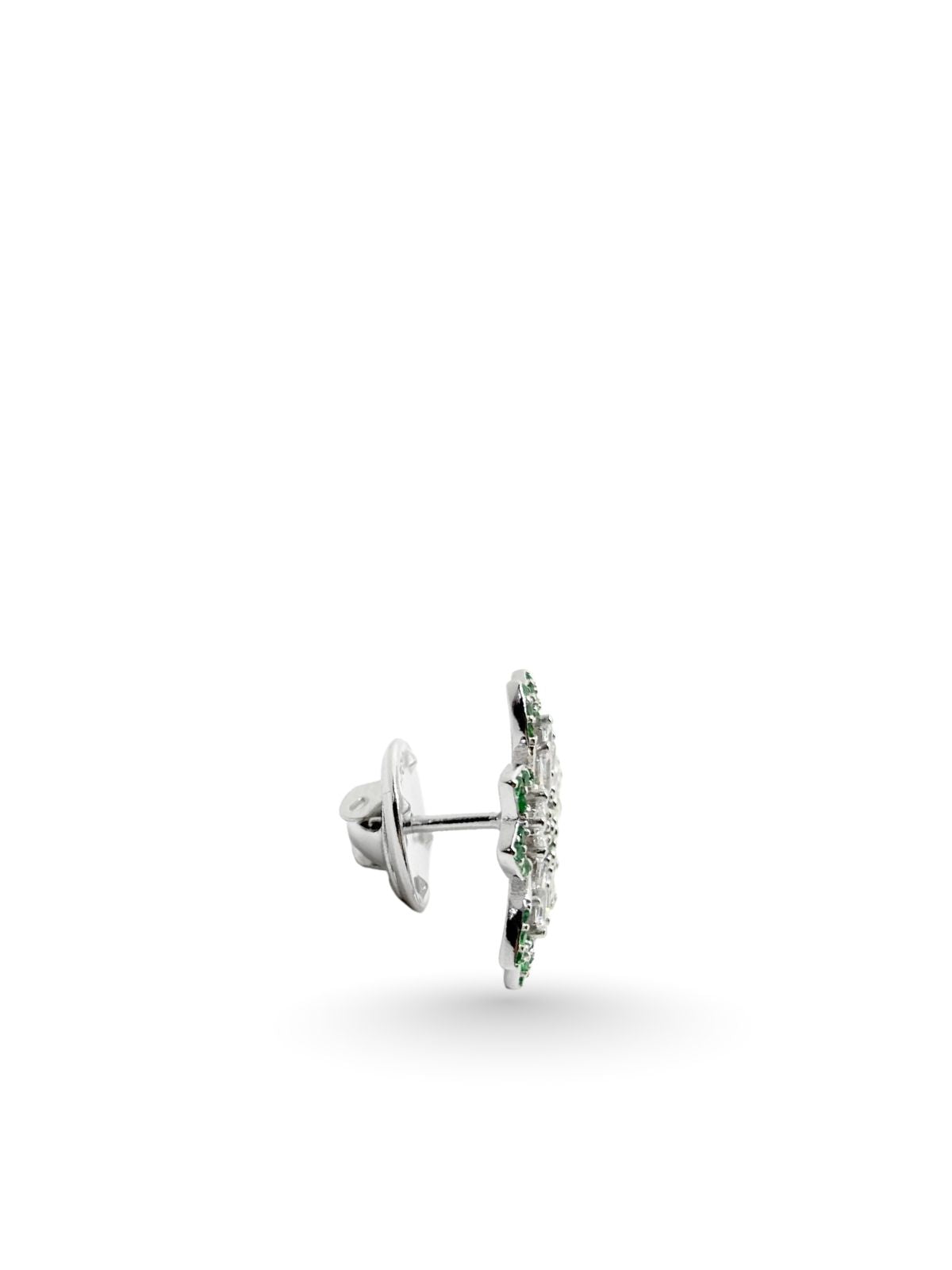 Blütenrosetten-Brosche aus Silber mit bunten Zirkonsteinen 1,8 x 1,8 cm – Oya Silver – Ansicht 8
