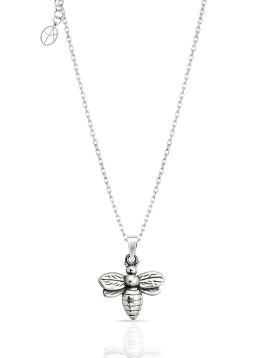 Bienen-Halskette aus 925 Silber – Oya Silver