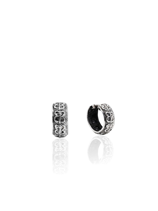 Minimalistische ethnische Silber-Creolen mit Schmetterlingsmotiv aus 925er Sterlingsilber – Oya Silver