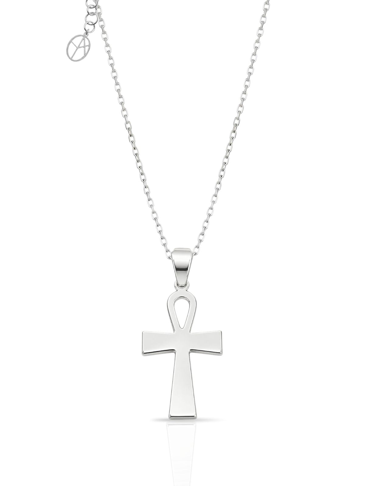 Große Ankh-Halskette aus 925 Silber – Oya Silver – Ansicht 4
