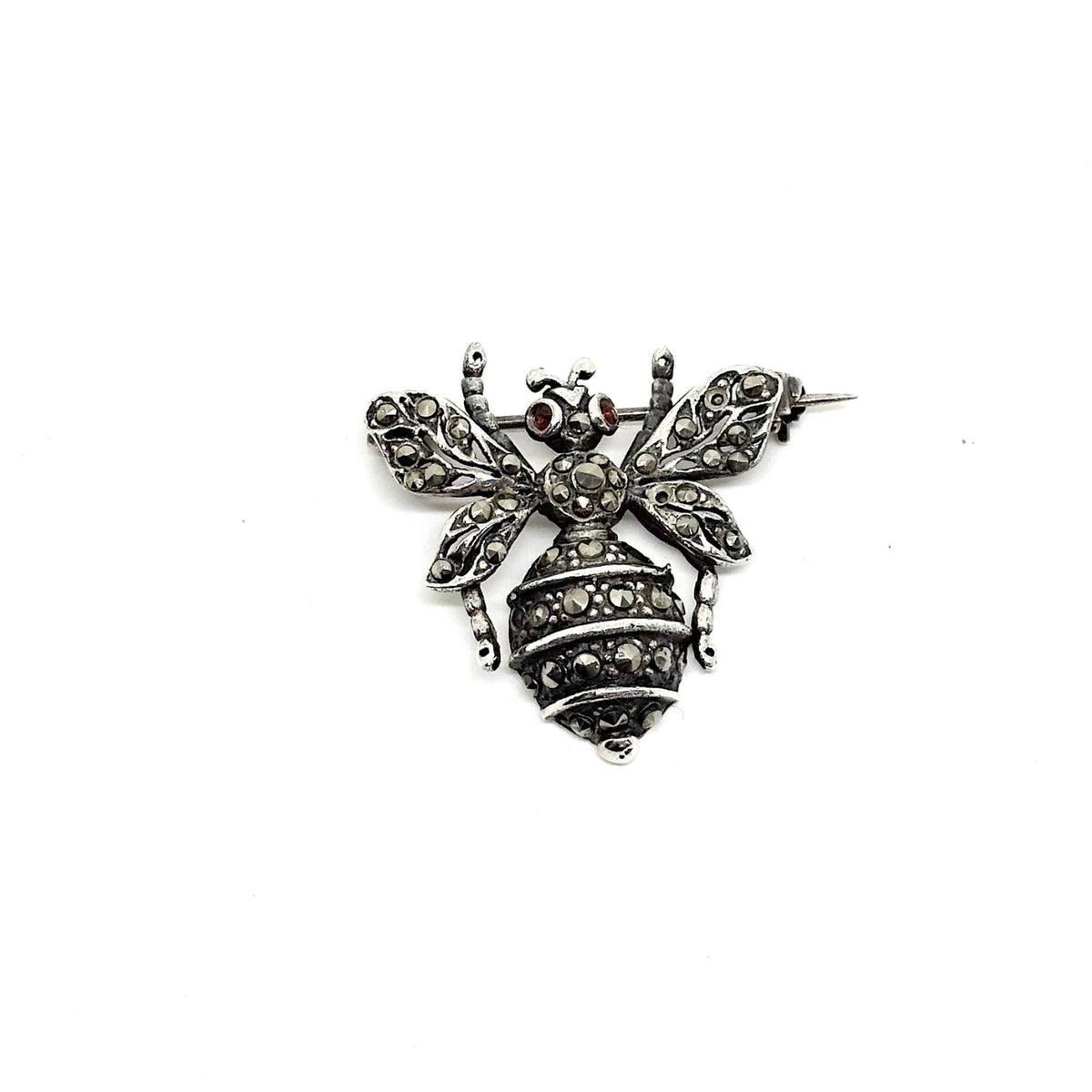 Bienenbrosche aus Silber mit Markasit – Naturjuwelen – Oya Silver
